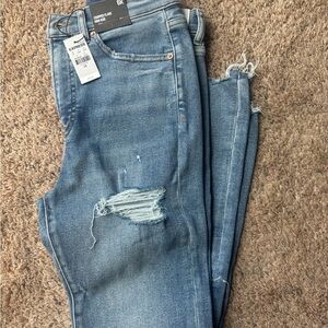 Express cropped flare high rise jeans
